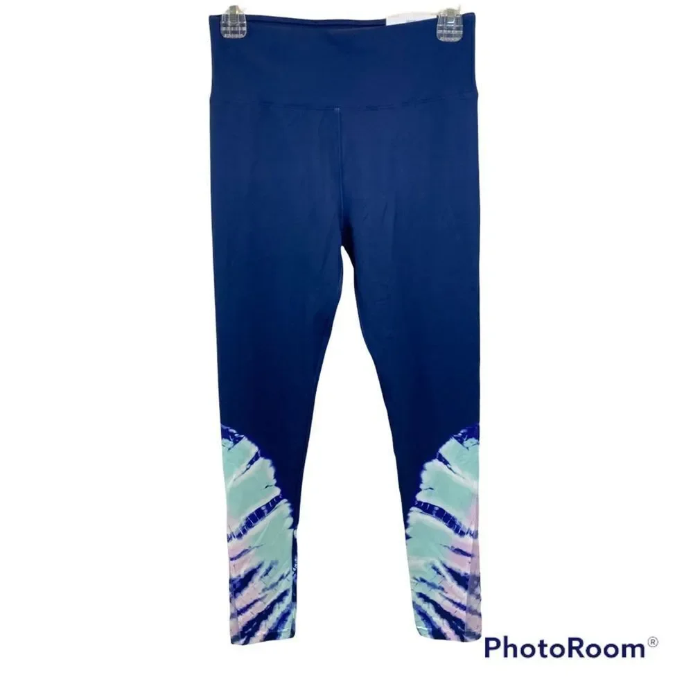 New with Tags Justice‎ Brand Girls Blue and Purple Tie Dyed Leggings Size 16/18
